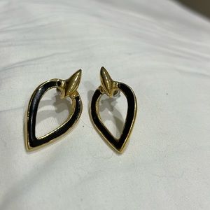 Black/ gold earrings